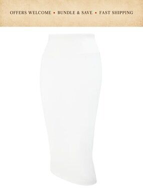 Pencil Skirt High Waist Below Knee Bodycon Business Casual Stretch